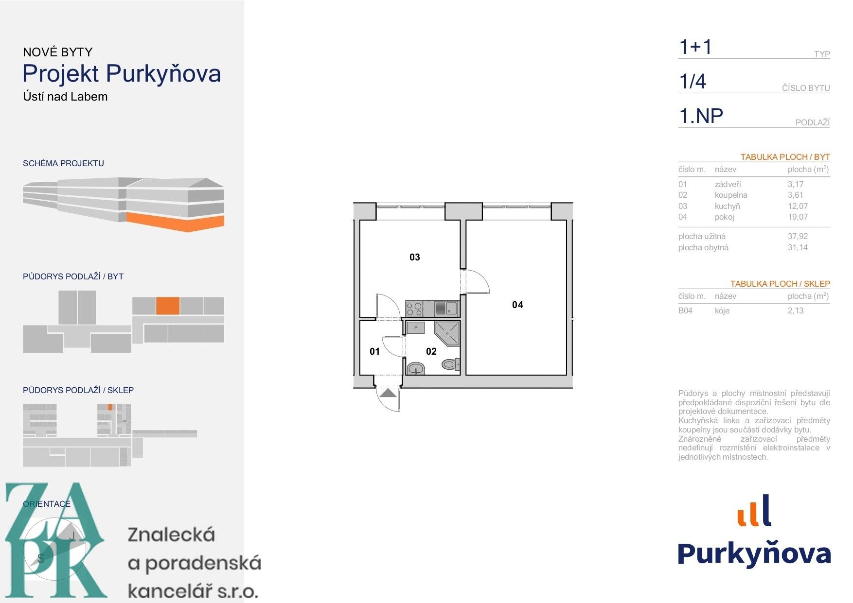Pronájem bytu 1+1 38 m² - foto 7