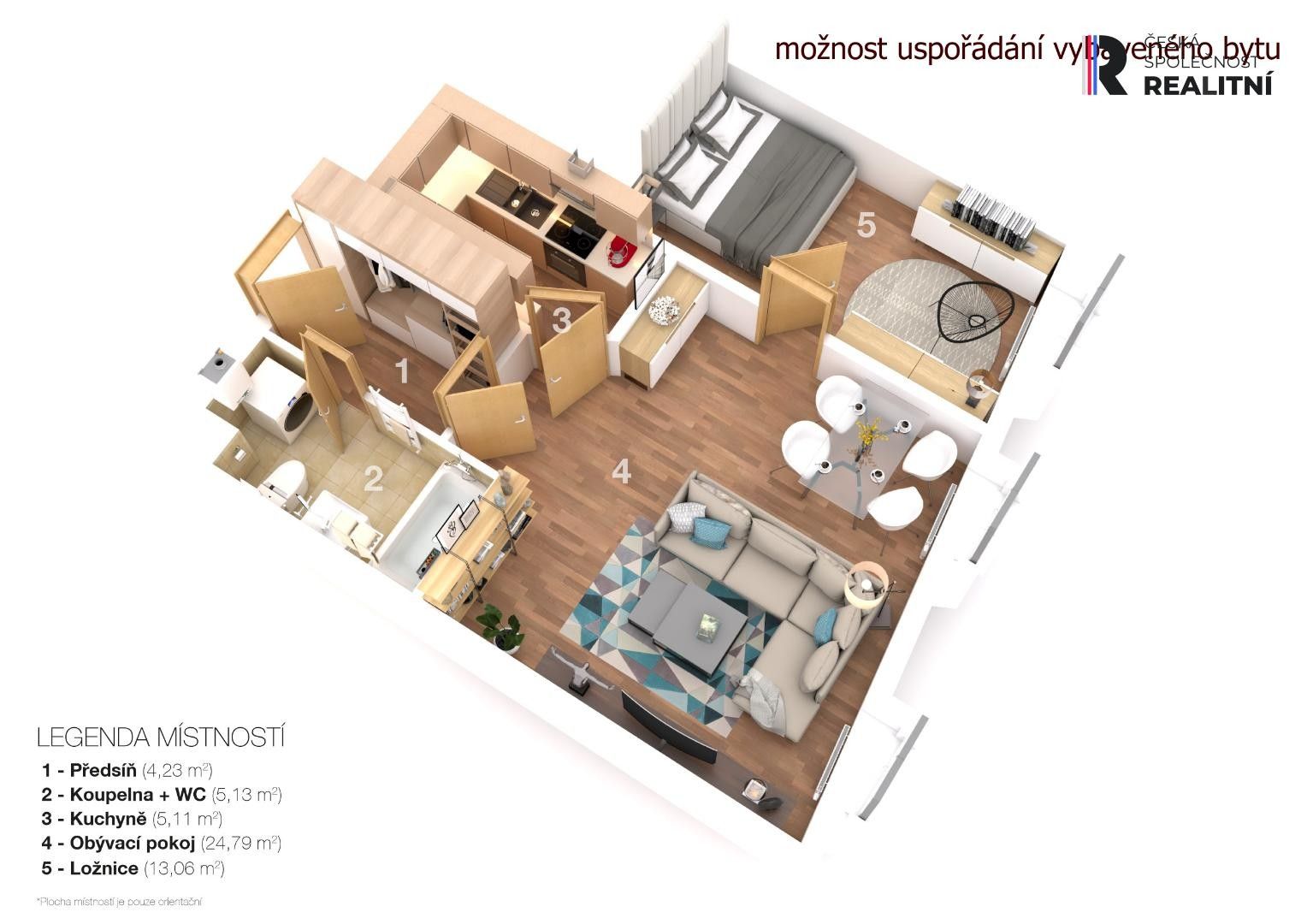 Pronájem bytu 2+kk 53 m² - foto 3