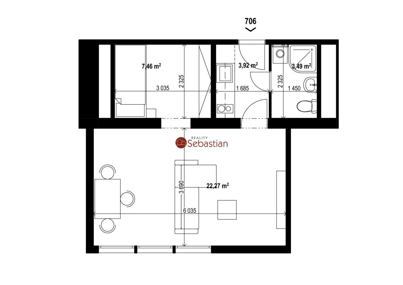 Pronájem bytu 1+1 41 m² - foto 11