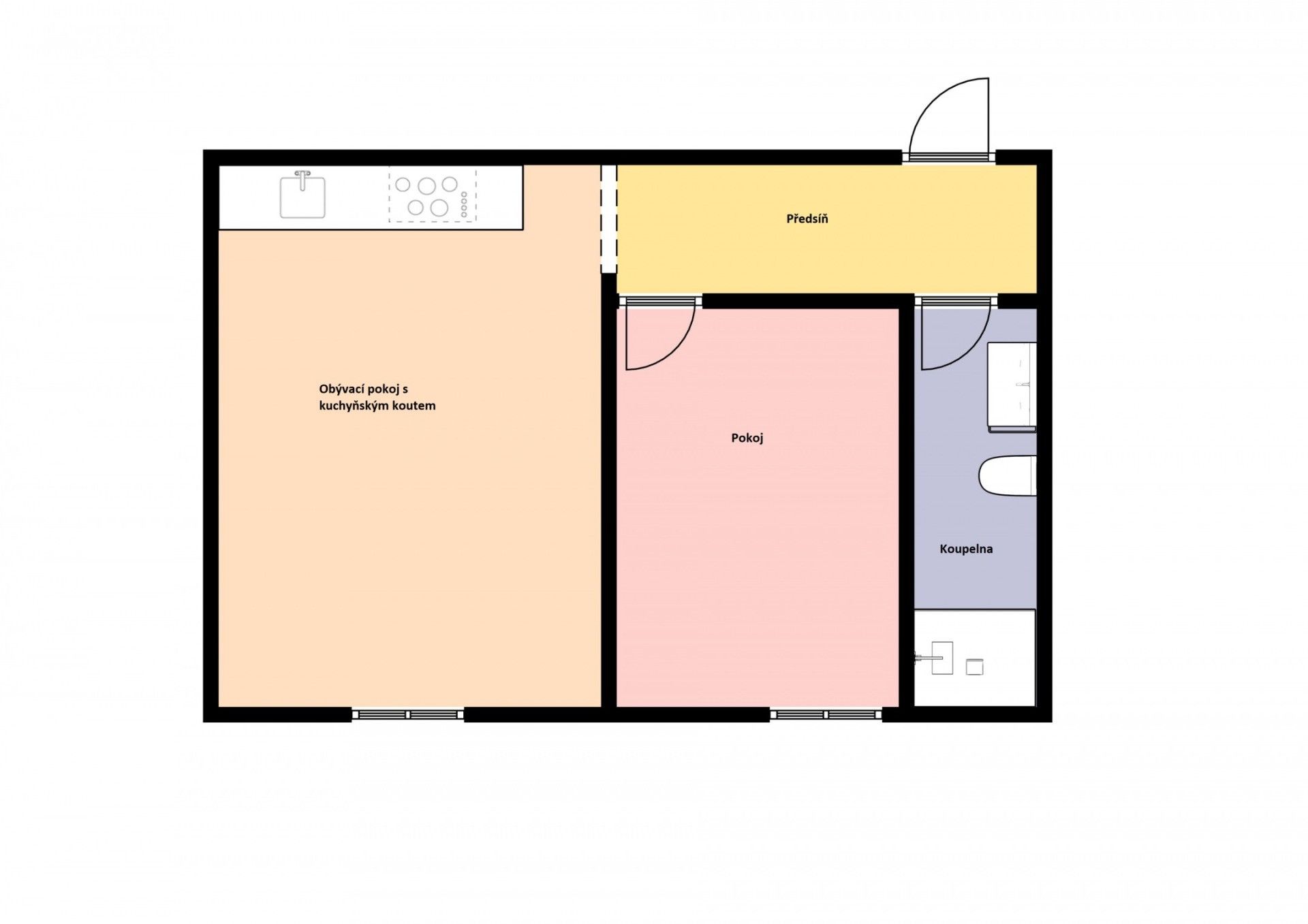 Pronájem bytu 2+kk 40 m² - foto 10