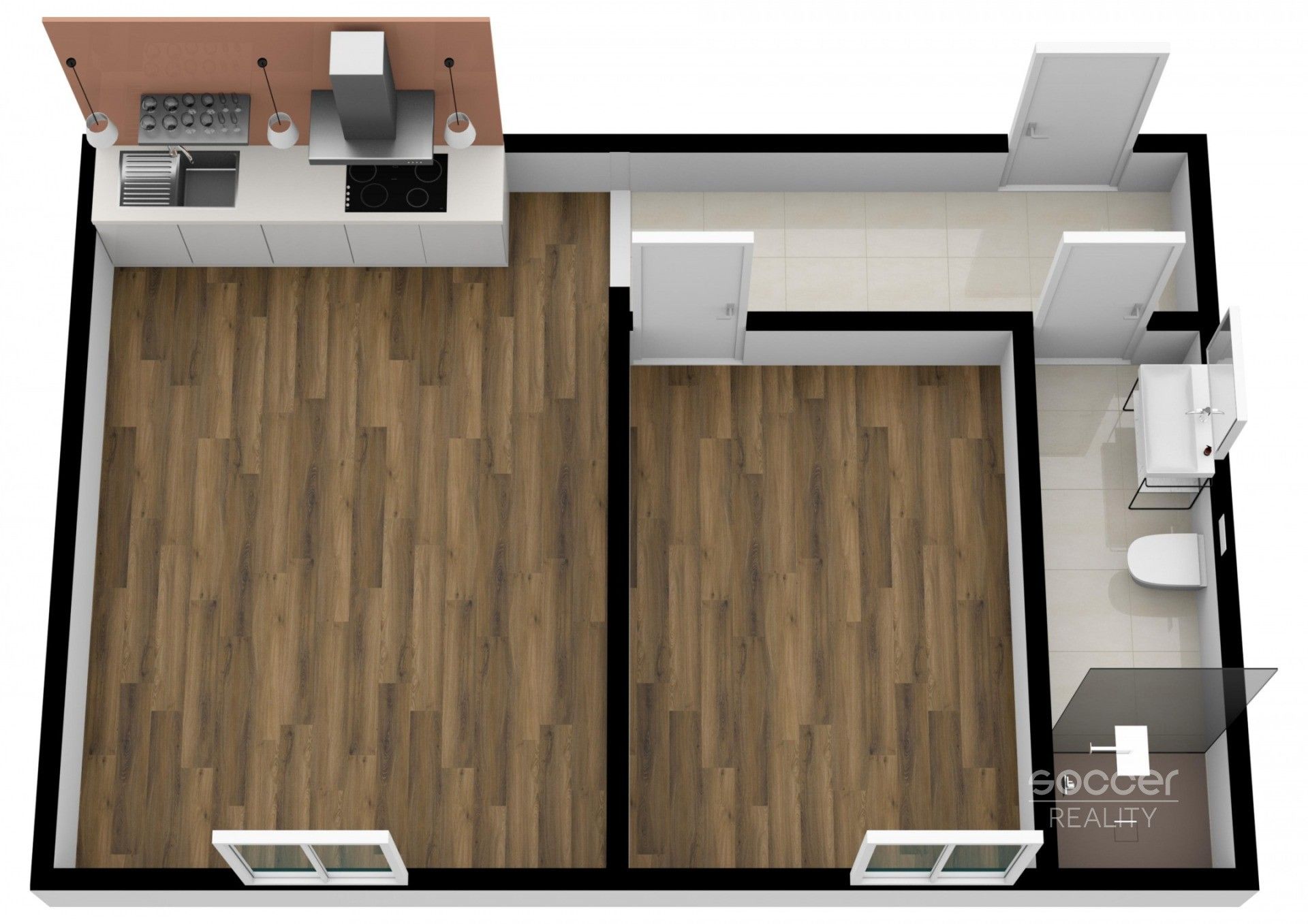 Pronájem bytu 2+kk 40 m² - foto 9