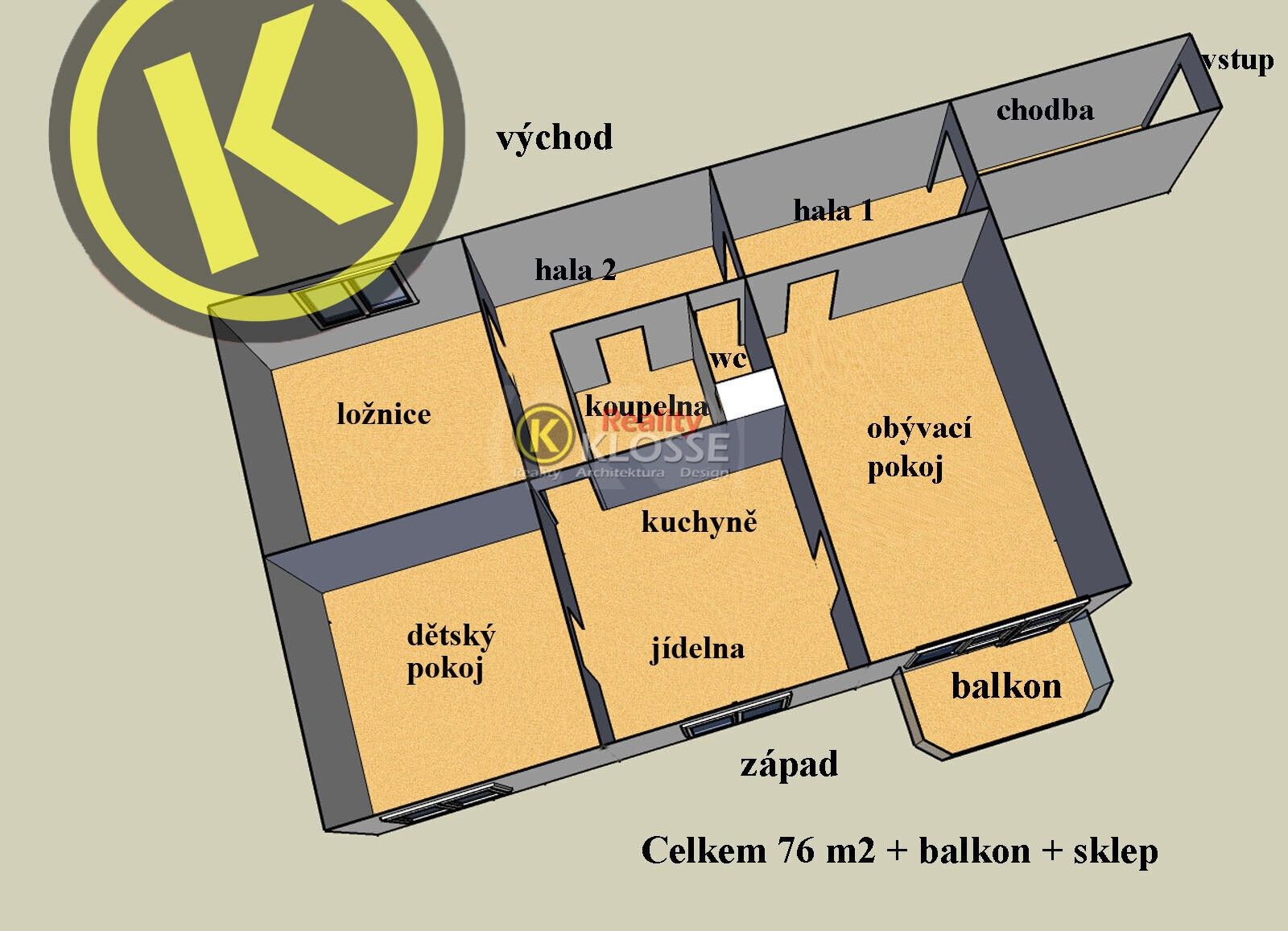 Pronájem bytu 3+1 81 m² - foto 17