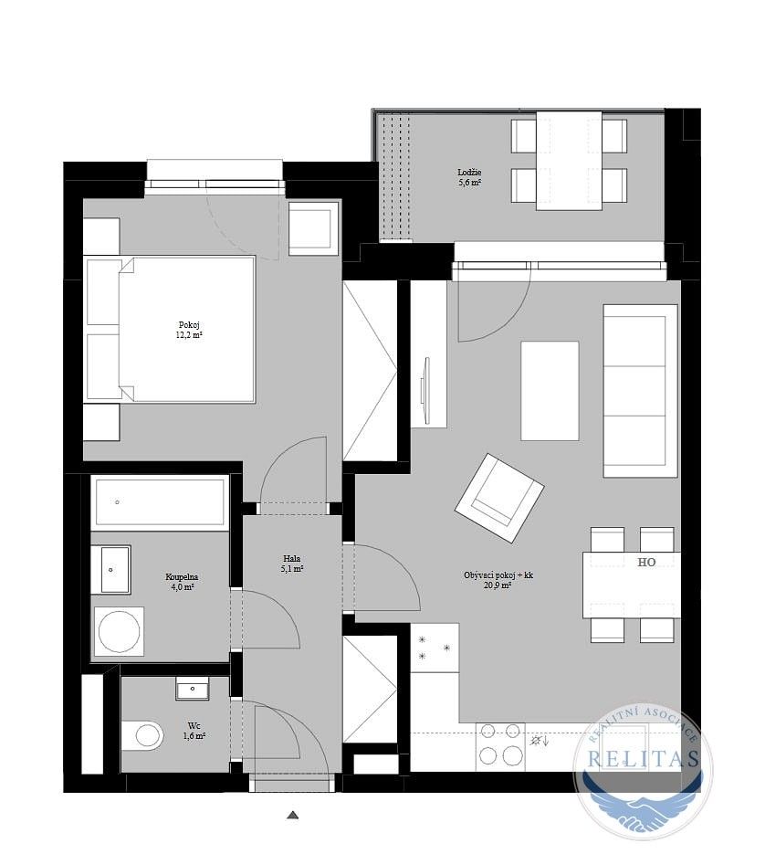 Pronájem bytu 2+kk 47 m² - foto 8
