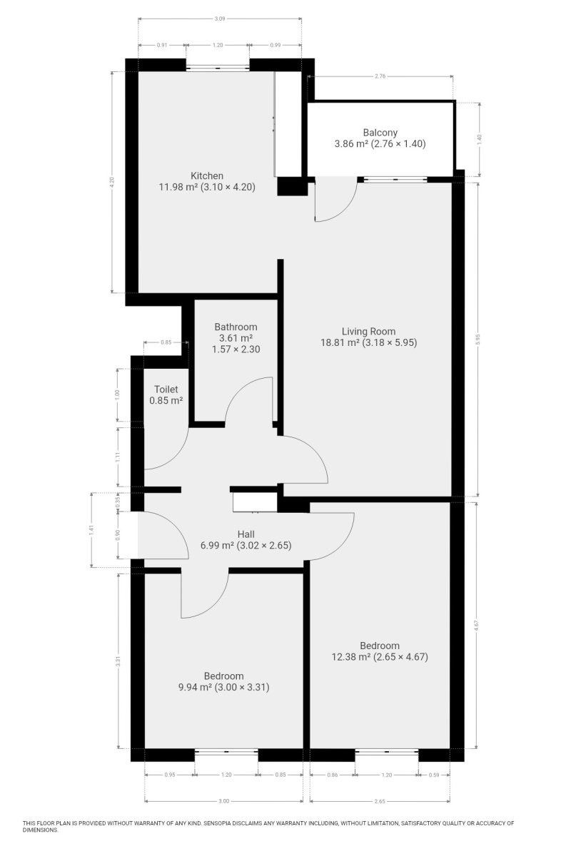 Pronájem bytu 3+1 67 m² - foto 17