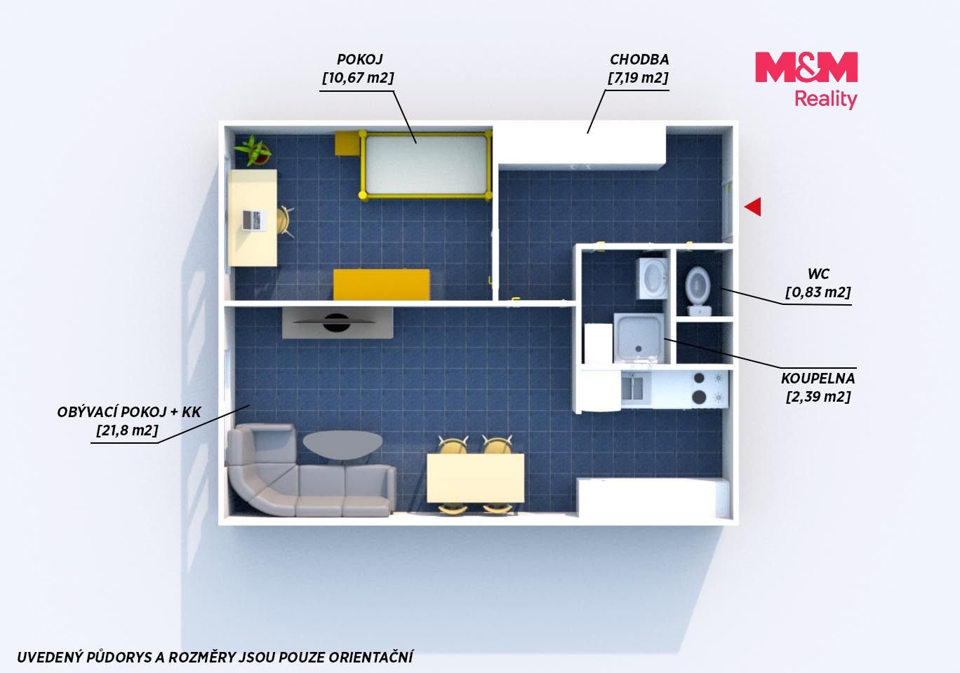 Prodej bytu 2+kk 43 m² - foto 3