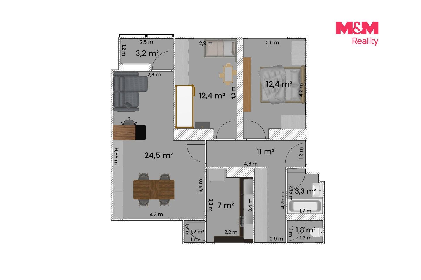 Prodej bytu 3+kk 74 m² - foto 11