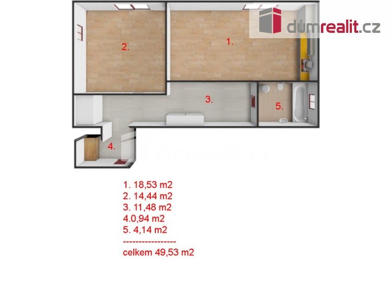 Pronájem bytu 2+kk 50 m² - foto 6