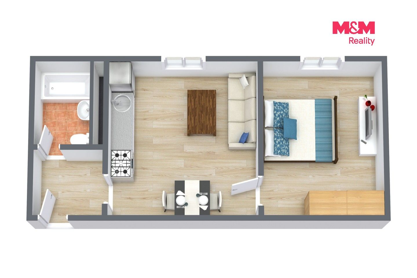 Pronájem bytu 2+kk 35 m² - foto 5