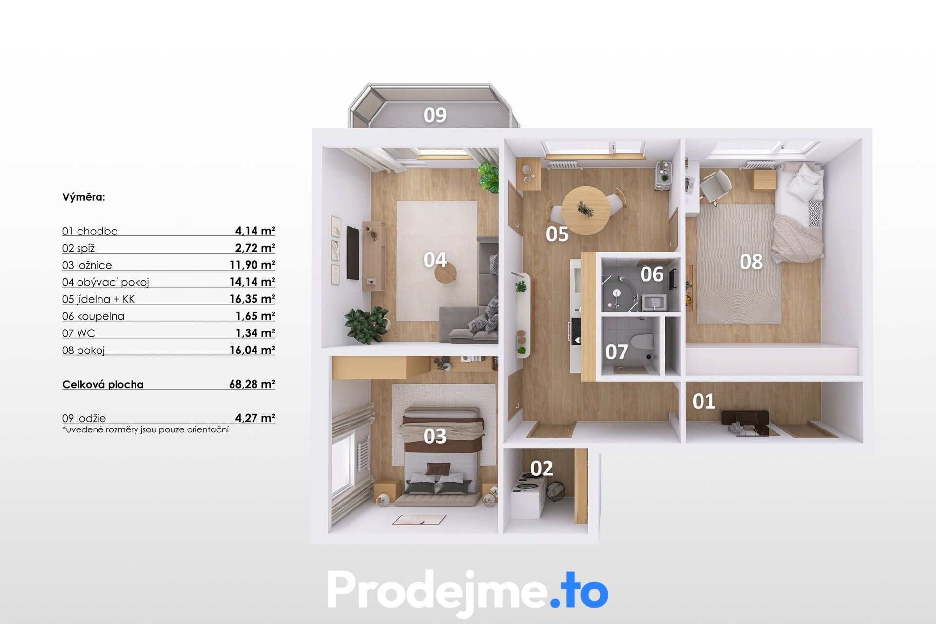 Prodej bytu 3+1 68 m² - foto 14