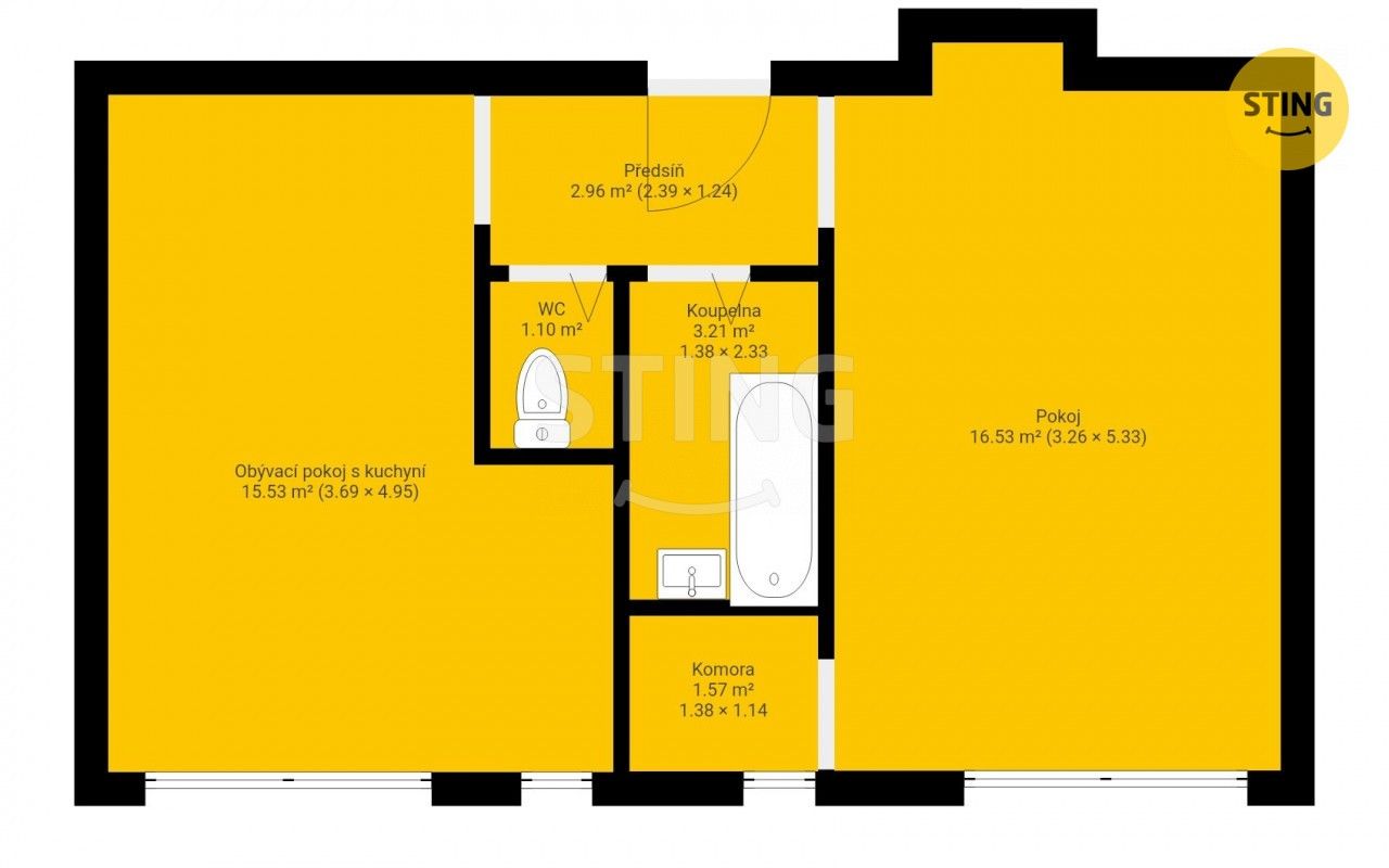 Pronájem bytu 2+kk 41 m² - foto 9