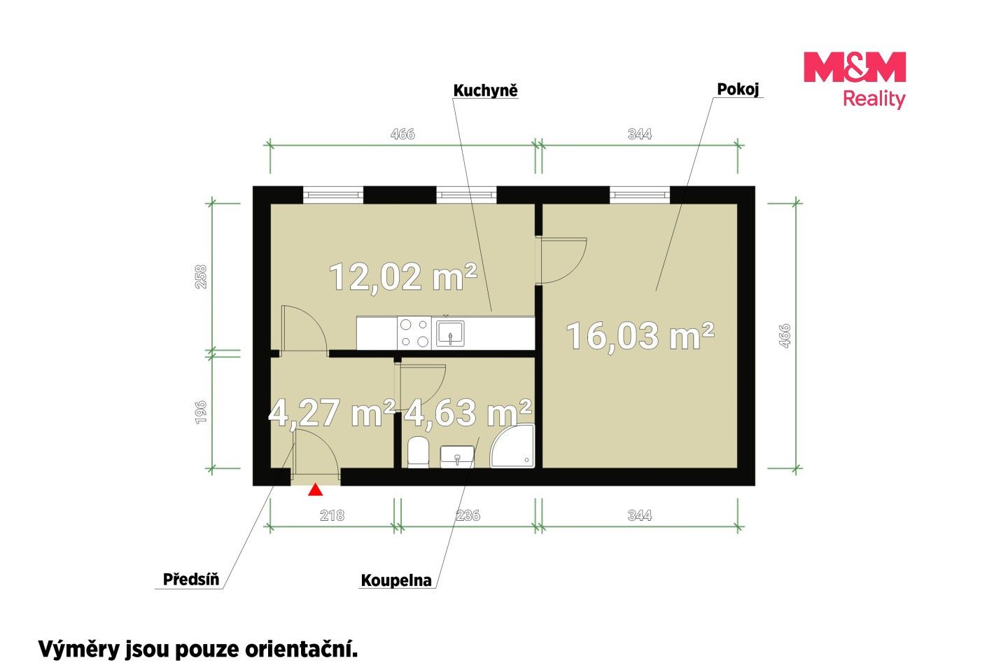 Pronájem bytu 1+1 37 m² - foto 7