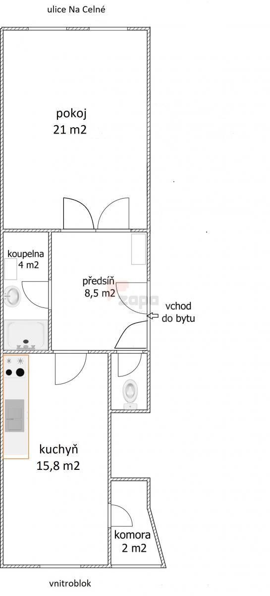 Pronájem bytu 1+1 49 m² - foto 9