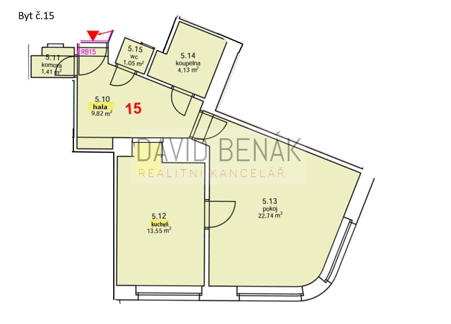 Pronájem bytu 1+1 53 m² - foto 17