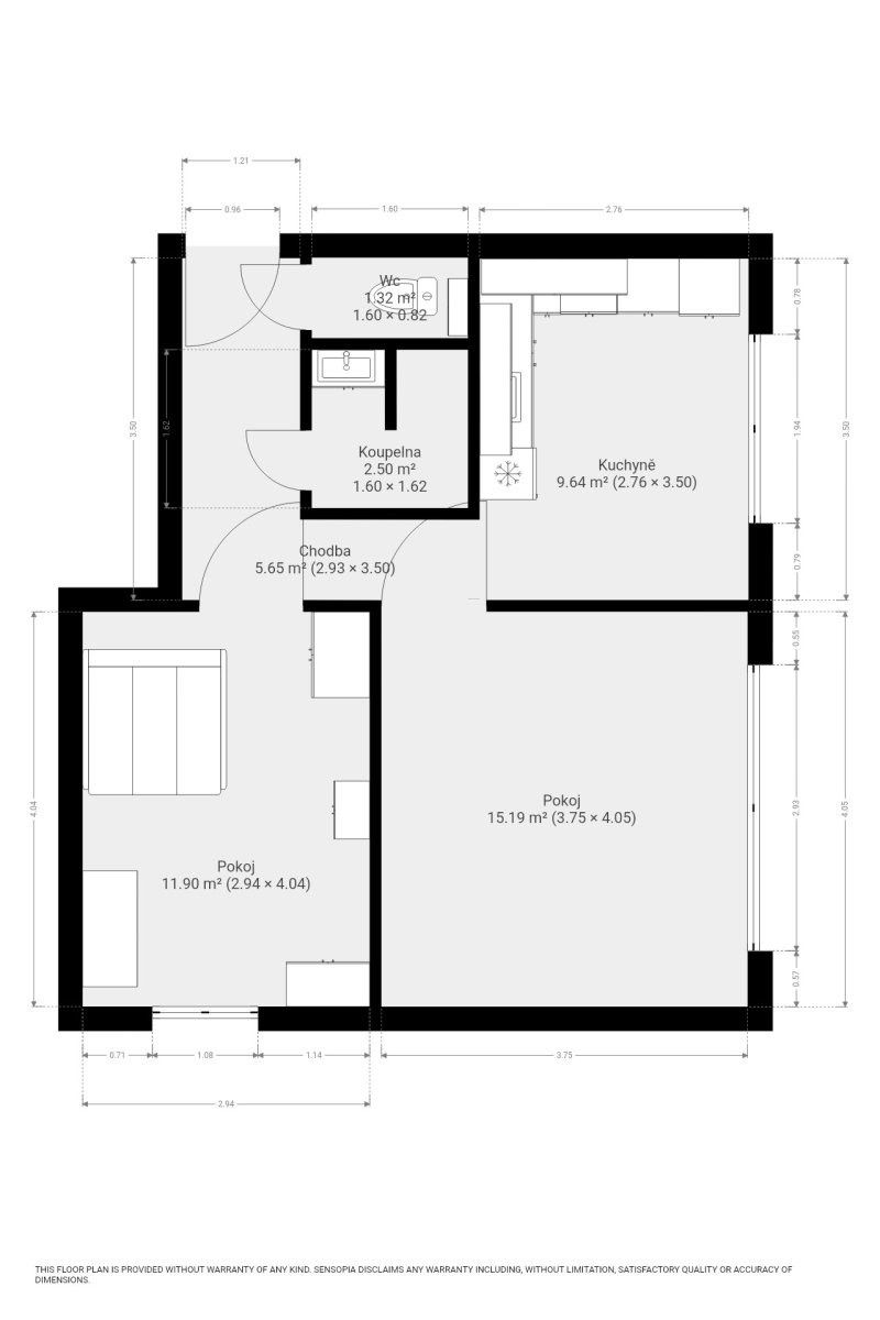 Pronájem bytu 2+1 48 m² - foto 19