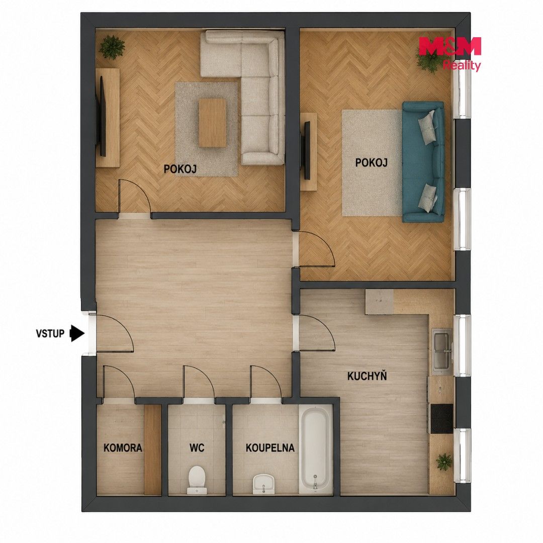 Pronájem bytu 2+1 62 m² - foto 8
