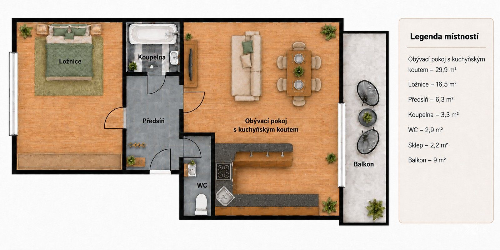Prodej bytu 2+kk 61 m² - foto 6
