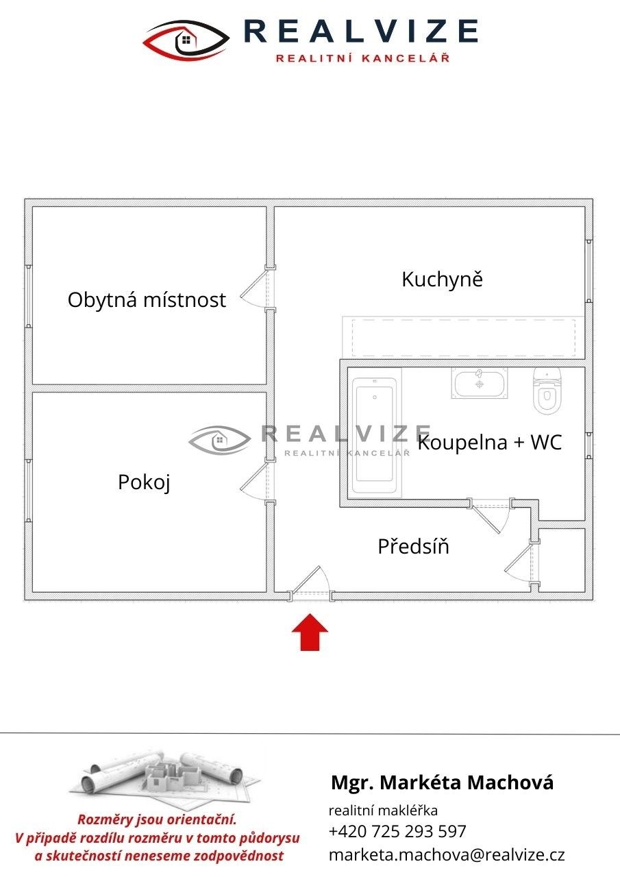 Pronájem bytu 2+1 53 m² - foto 5