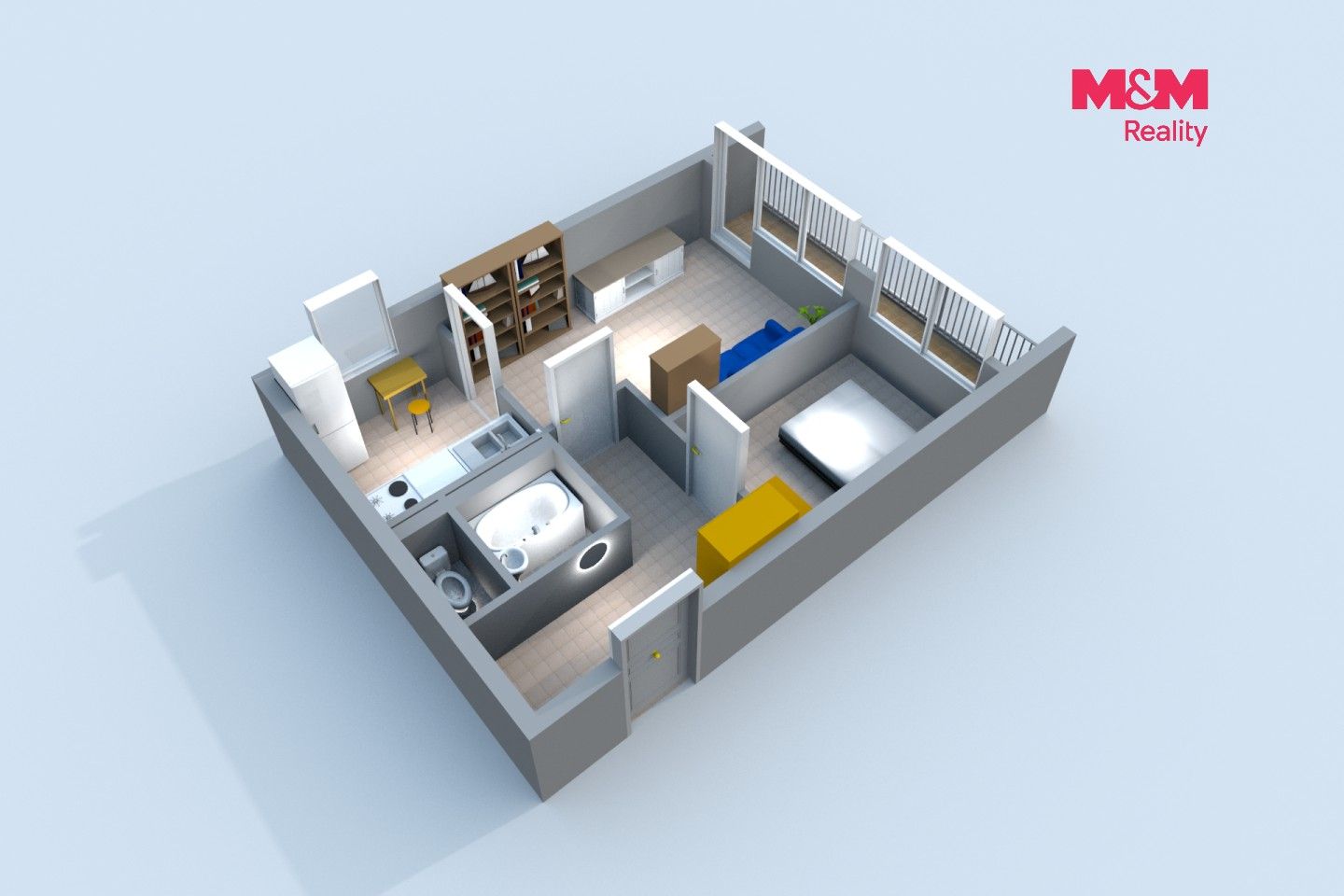 Pronájem bytu 2+1 40 m² - foto 3