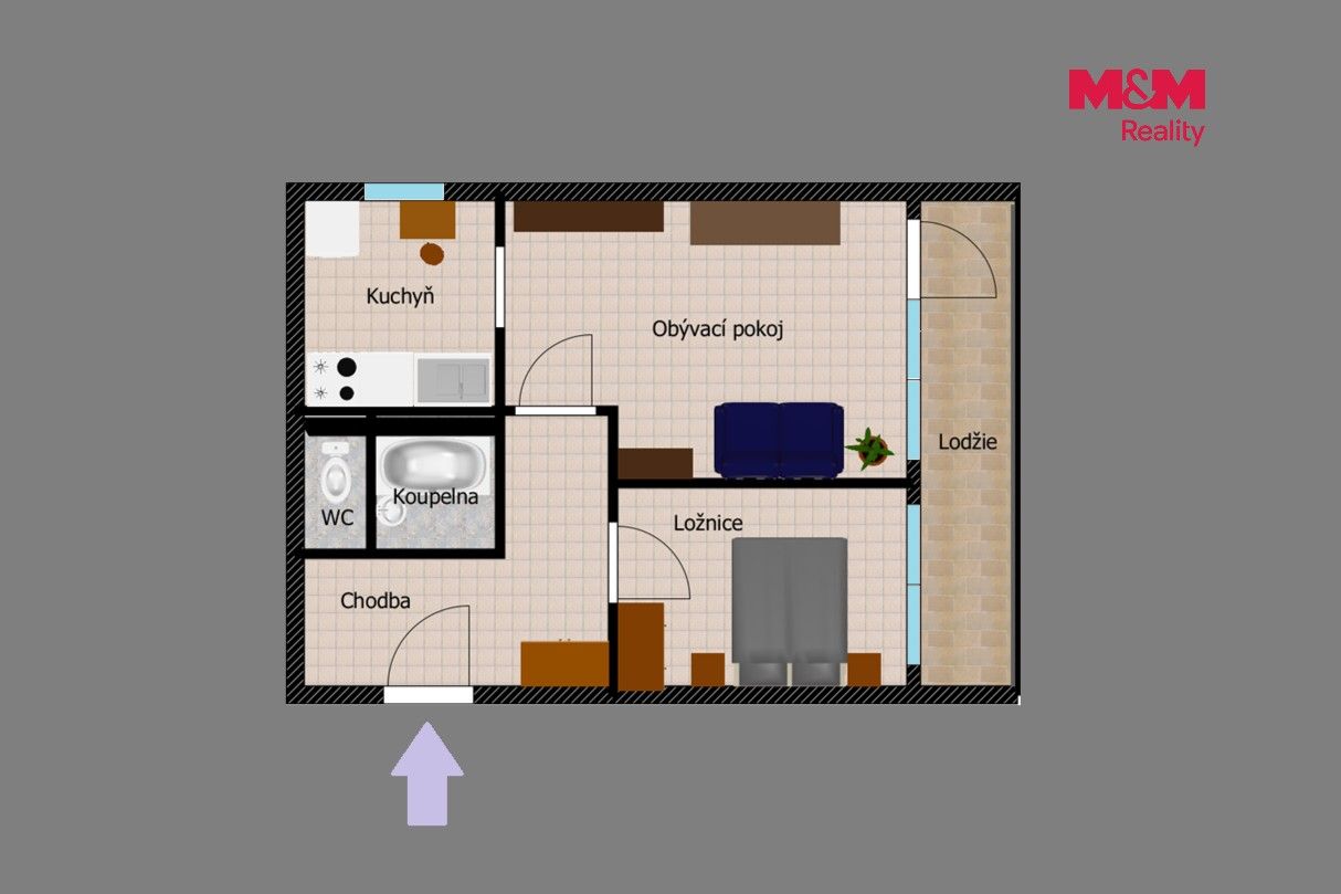 Pronájem bytu 2+1 40 m² - foto 7