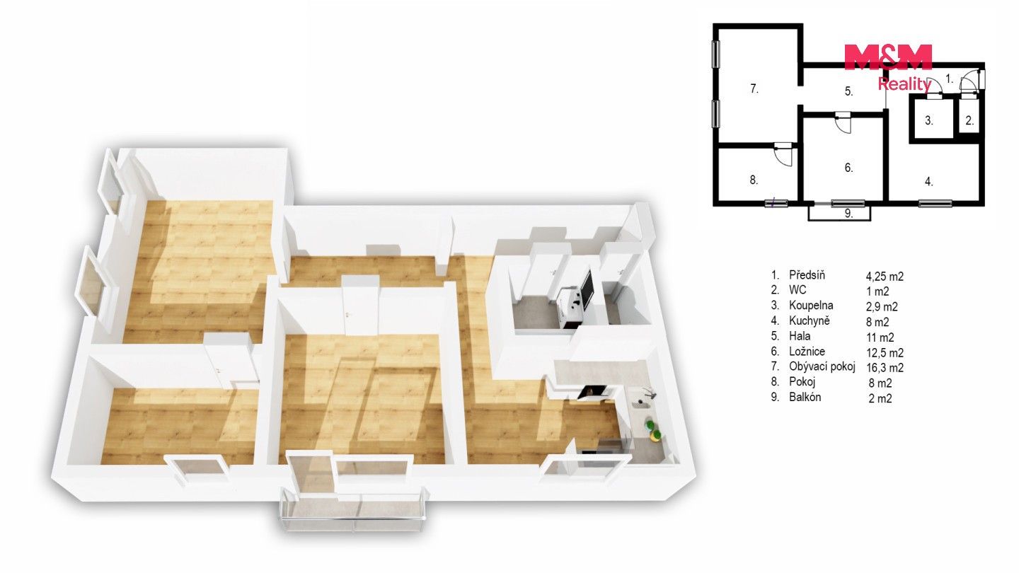 Prodej bytu 3+1 66 m² - foto 23
