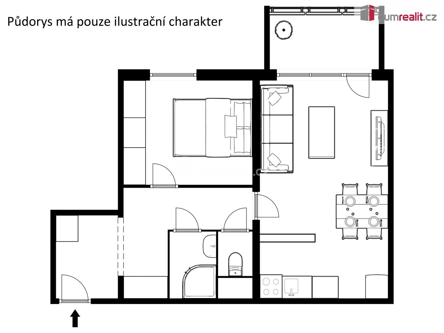 Pronájem bytu 2+kk 44 m² - foto 5