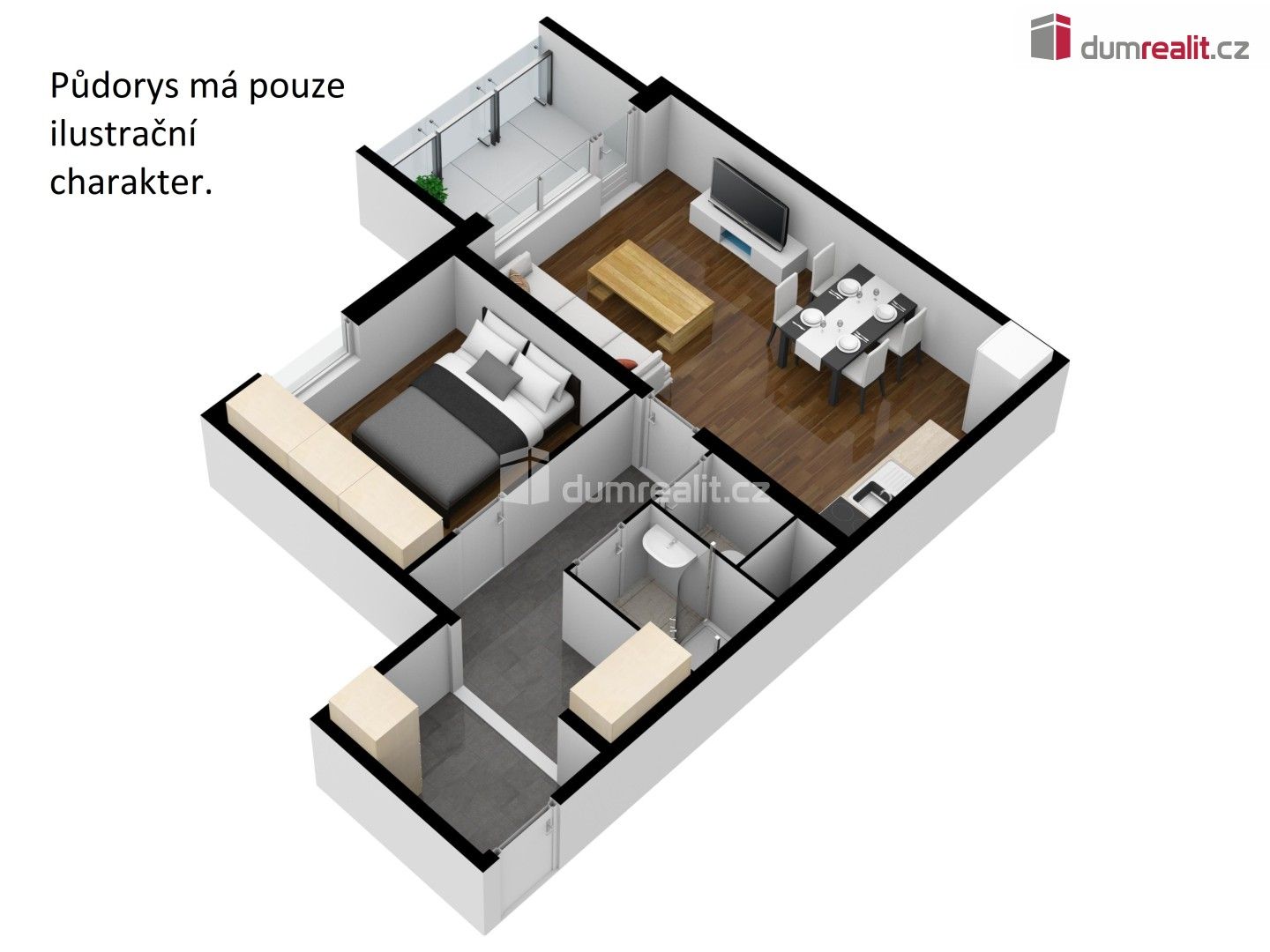 Pronájem bytu 2+kk 44 m² - foto 6