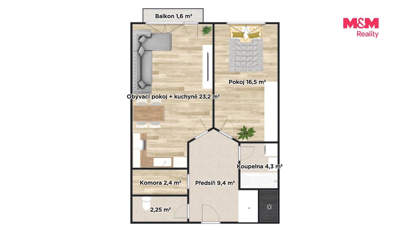 Pronájem bytu 2+kk 58 m² - foto 8