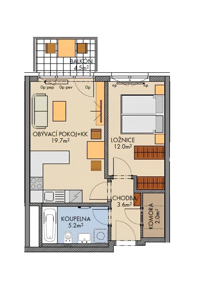 Pronájem bytu 2+kk 49 m² - foto 21