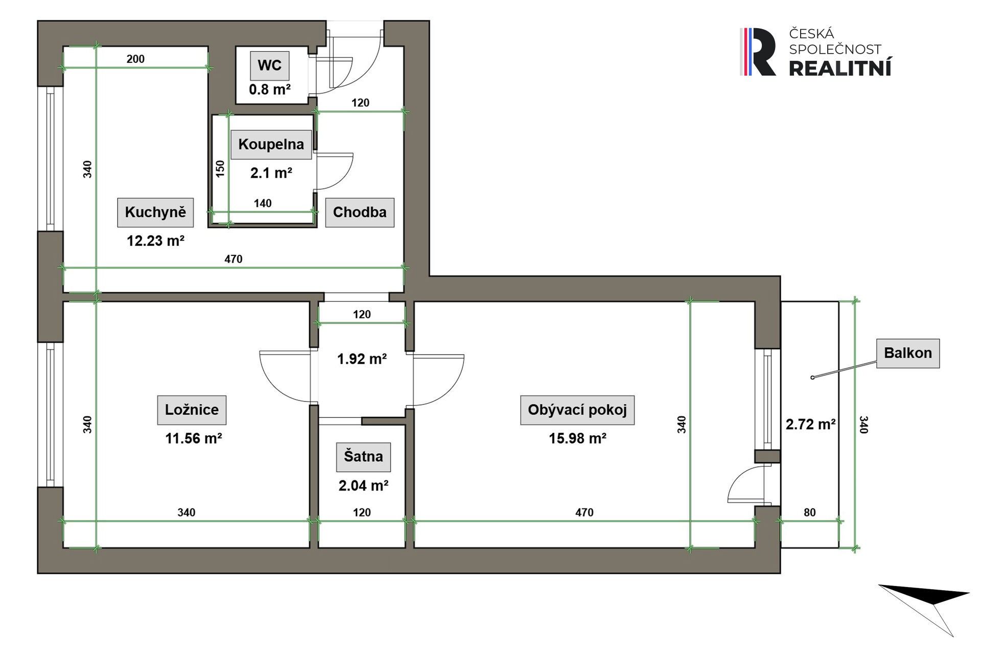 Prodej bytu 2+1 52 m² - foto 19