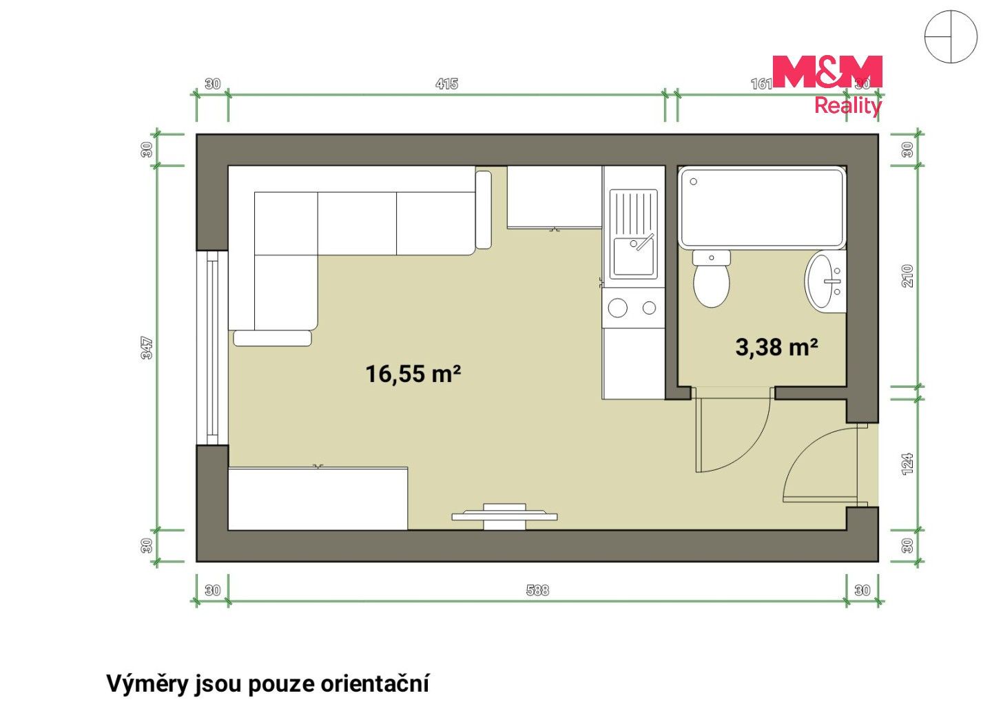 Prodej bytu 1+kk 22 m² - foto 5