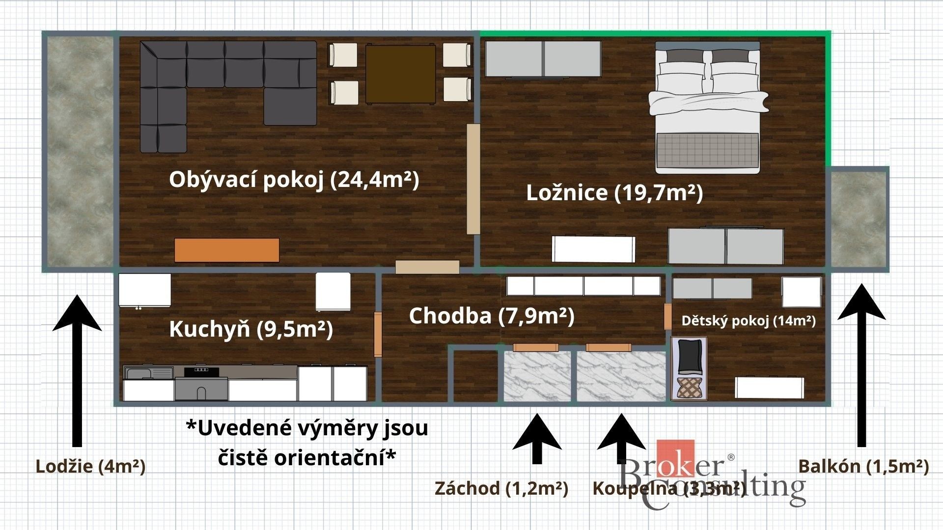Prodej bytu 3+1 90 m² - foto 24