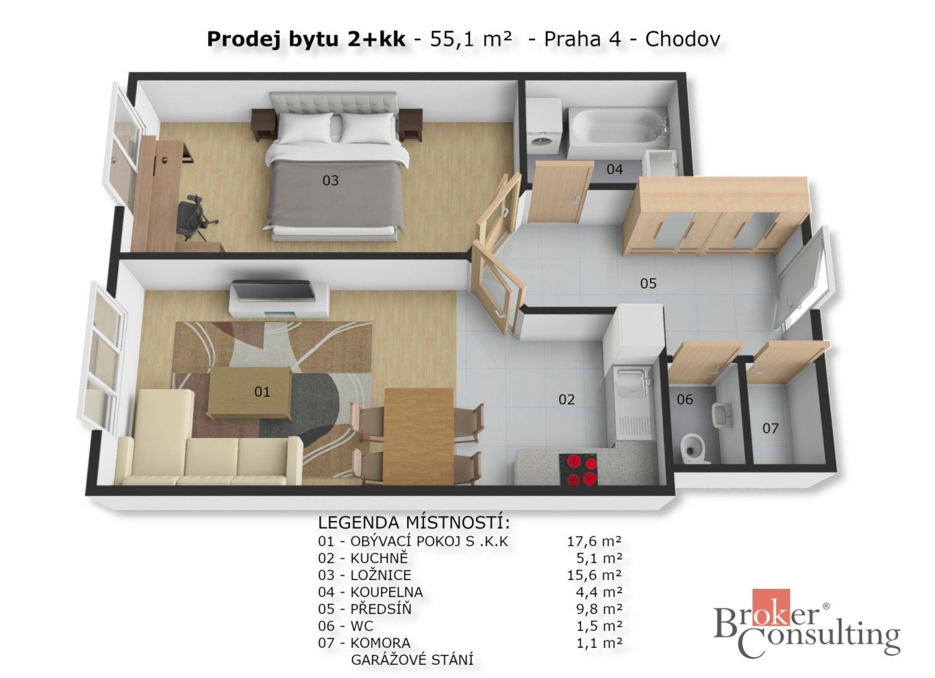 Prodej bytu 2+kk 55 m² - foto 8