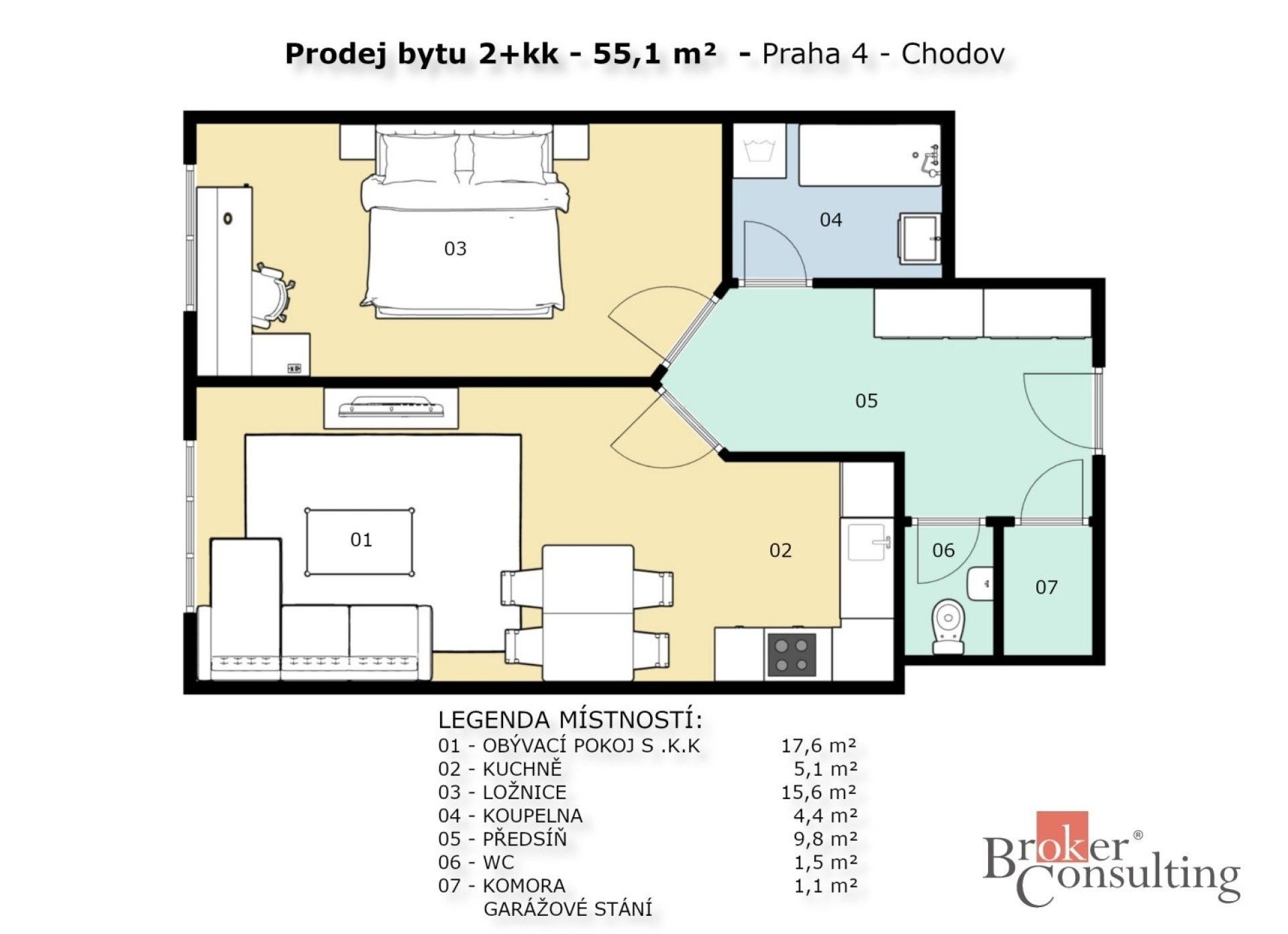 Prodej bytu 2+kk 55 m² - foto 9