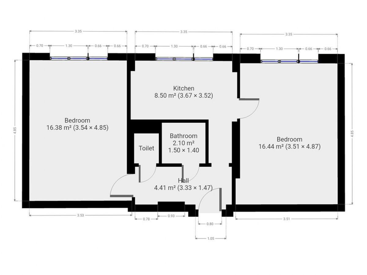 Pronájem bytu 2+1 52 m² - foto 12