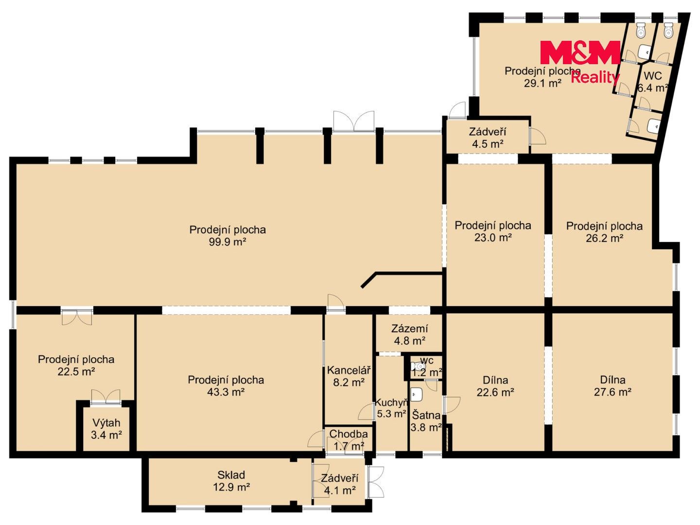 Pronájem komerčního prostoru 500 m² - foto 17