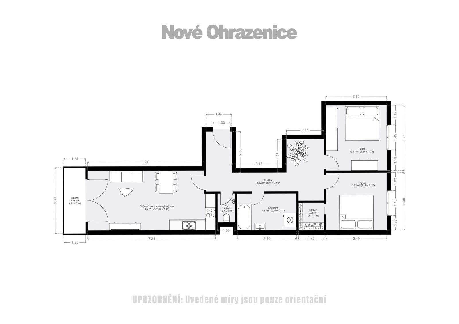 Pronájem bytu 3+kk 86 m² - foto 18